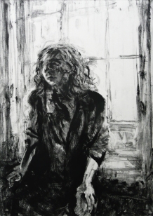 Woman by a window at Kensington Palace (monotype)